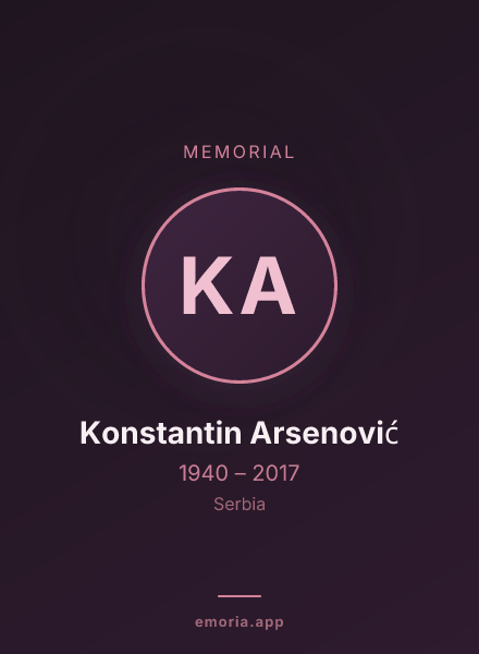 Memorial portrait of Konstantin Arsenović