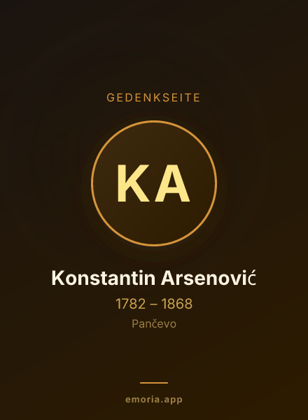 Gedenkportrait von Konstantin Arsenović