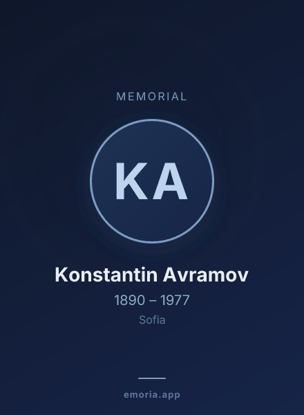 Memorial portrait of Konstantin Avramov
