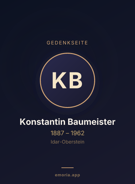 Gedenkportrait von Konstantin Baumeister
