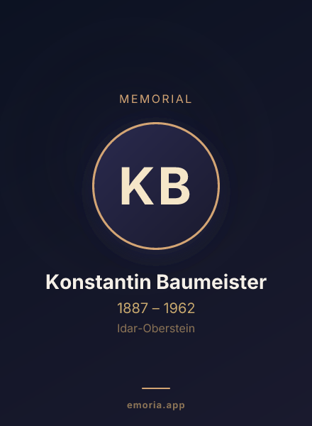 Memorial portrait of Konstantin Baumeister