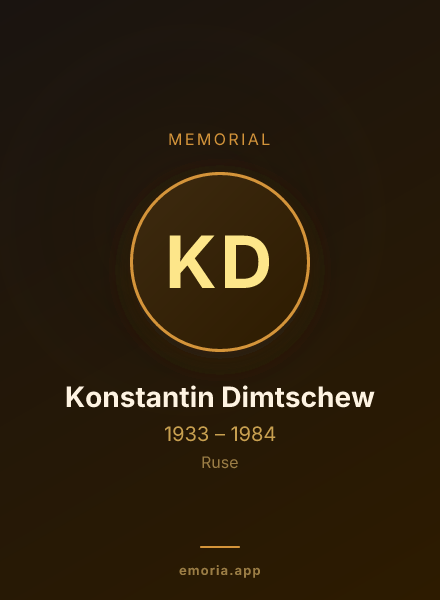 Memorial portrait of Konstantin Dimtschew