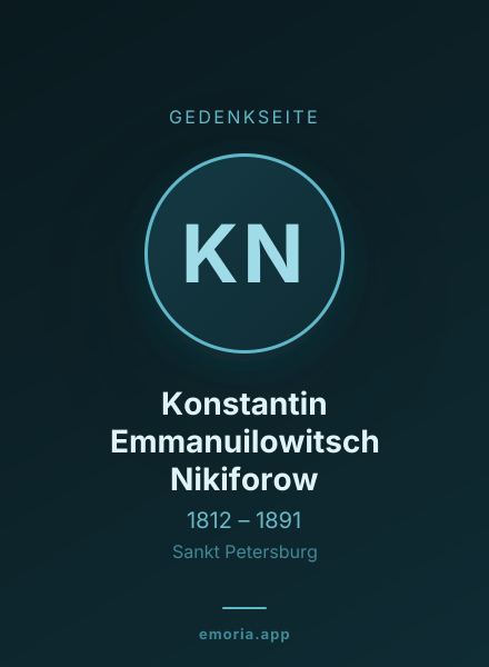 Gedenkportrait von Konstantin Emmanuilowitsch Nikiforow
