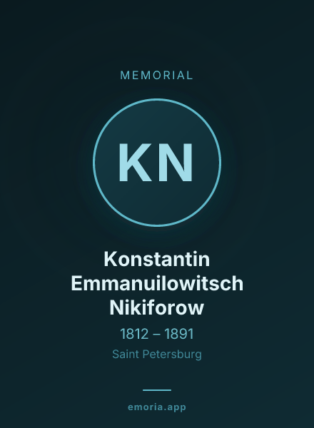 Memorial portrait of Konstantin Emmanuilowitsch Nikiforow