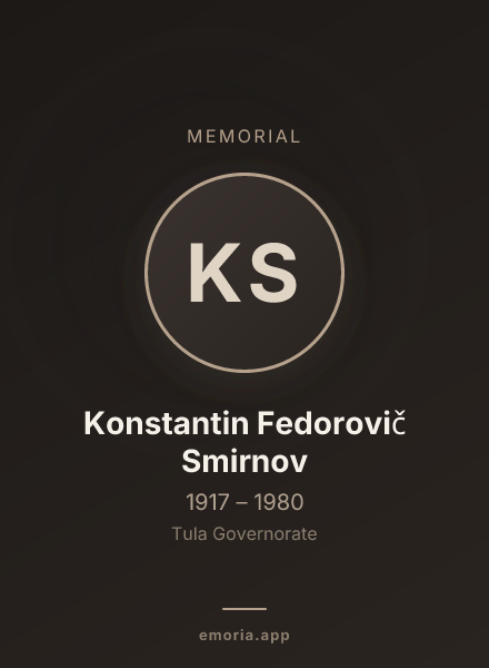 Memorial portrait of Konstantin Fedorovič Smirnov