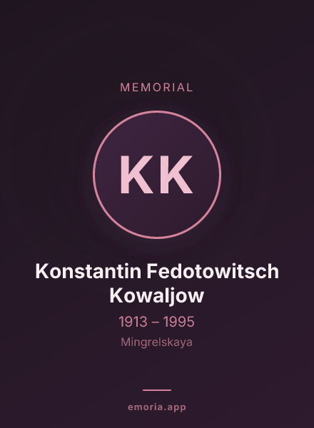 Memorial portrait of Konstantin Fedotowitsch Kowaljow