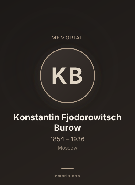 Memorial portrait of Konstantin Fjodorowitsch Burow