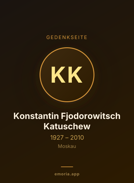 Gedenkportrait von Konstantin Fjodorowitsch Katuschew