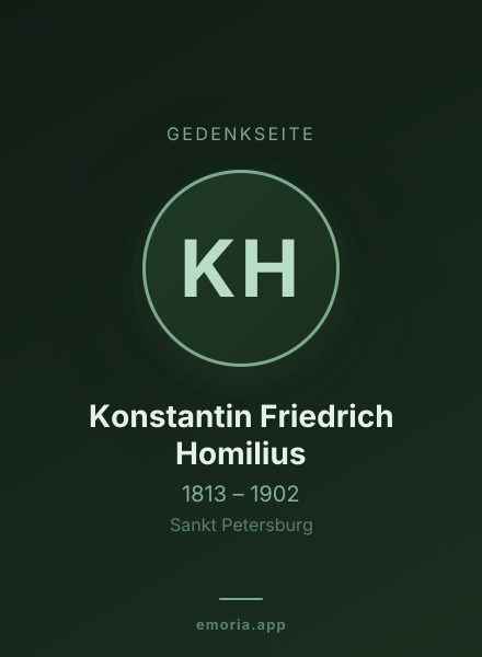 Gedenkportrait von Konstantin Friedrich Homilius