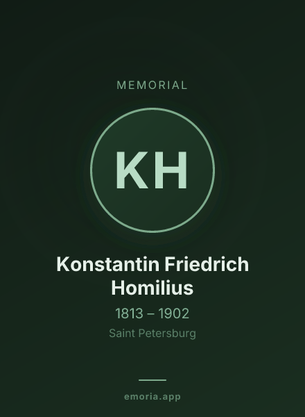 Memorial portrait of Konstantin Friedrich Homilius