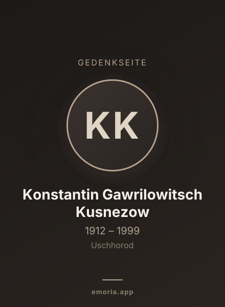 Gedenkportrait von Konstantin Gawrilowitsch Kusnezow