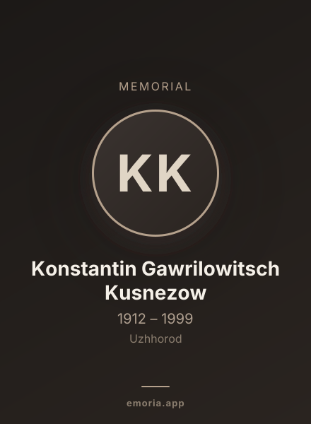 Memorial portrait of Konstantin Gawrilowitsch Kusnezow