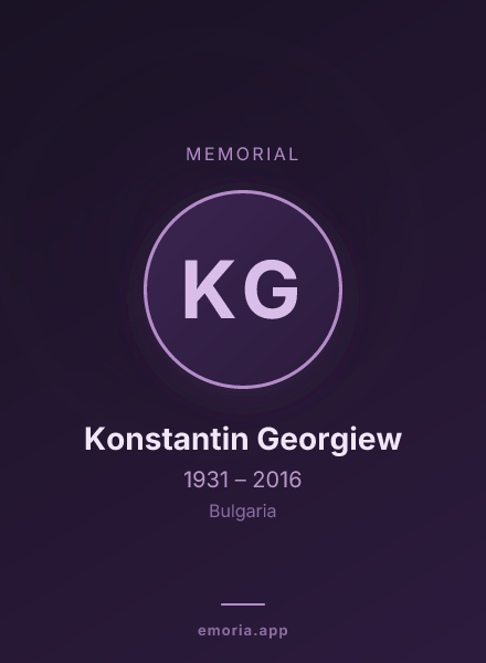 Memorial portrait of Konstantin Georgiew