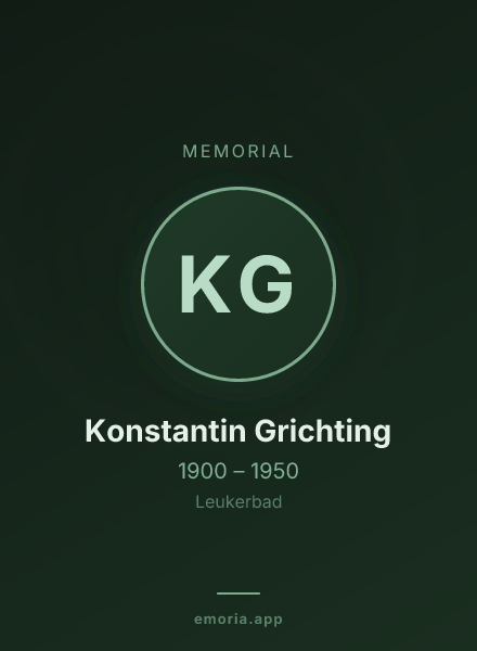 Memorial portrait of Konstantin Grichting