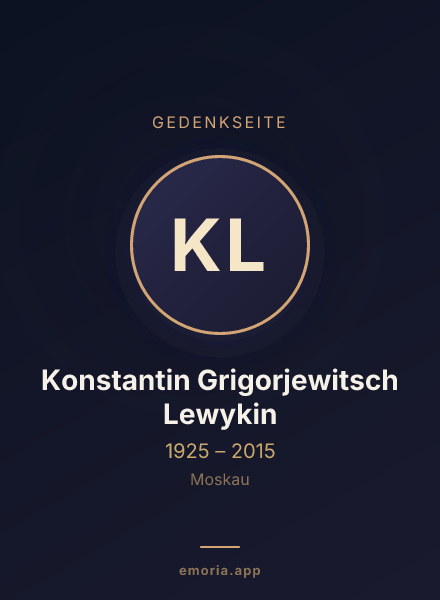 Gedenkportrait von Konstantin Grigorjewitsch Lewykin