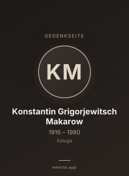 Gedenkportrait von Konstantin Grigorjewitsch Makarow