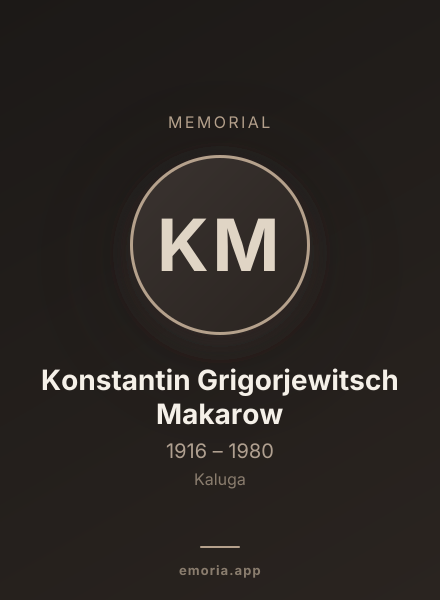 Memorial portrait of Konstantin Grigorjewitsch Makarow