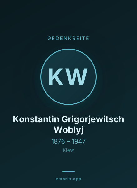Gedenkportrait von Konstantin Grigorjewitsch Woblyj