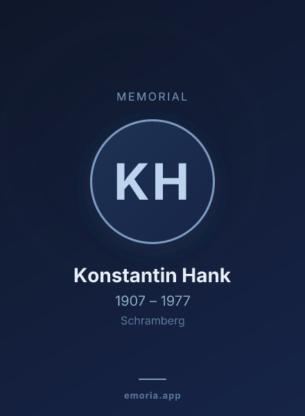 Memorial portrait of Konstantin Hank