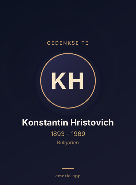 Gedenkportrait von Konstantin Hristovich