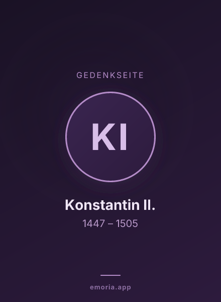 Gedenkportrait von Konstantin II.