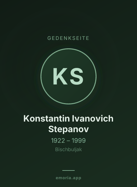 Gedenkportrait von Konstantin Ivanovich Stepanov