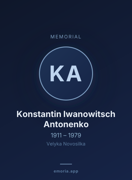 Memorial portrait of Konstantin Iwanowitsch Antonenko