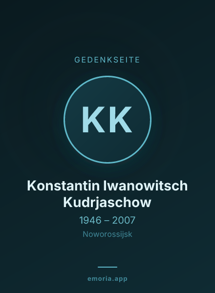 Gedenkportrait von Konstantin Iwanowitsch Kudrjaschow