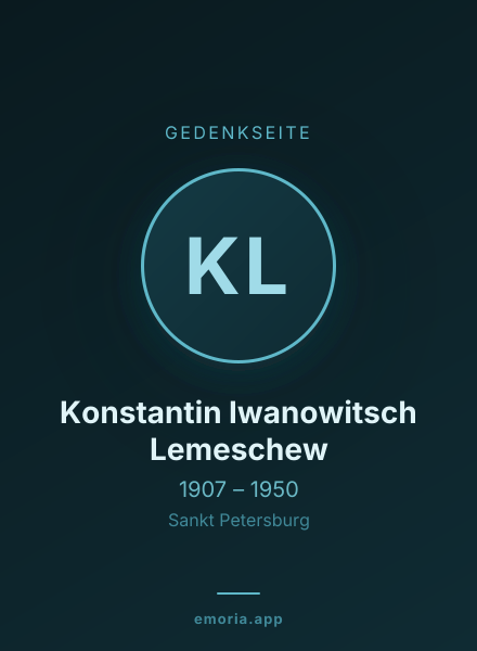 Gedenkportrait von Konstantin Iwanowitsch Lemeschew