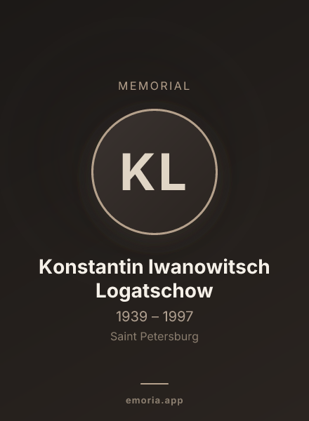 Memorial portrait of Konstantin Iwanowitsch Logatschow