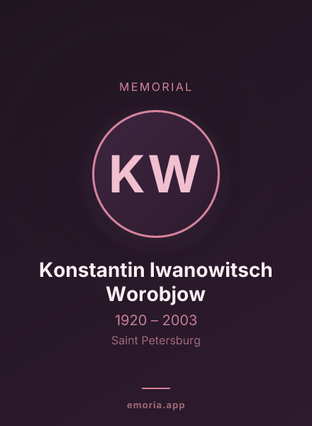 Memorial portrait of Konstantin Iwanowitsch Worobjow