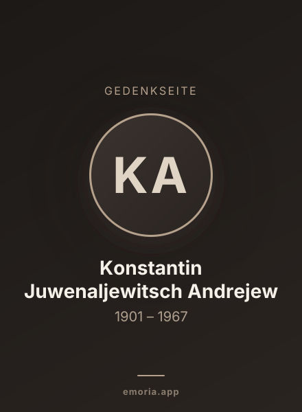 Gedenkportrait von Konstantin Juwenaljewitsch Andrejew