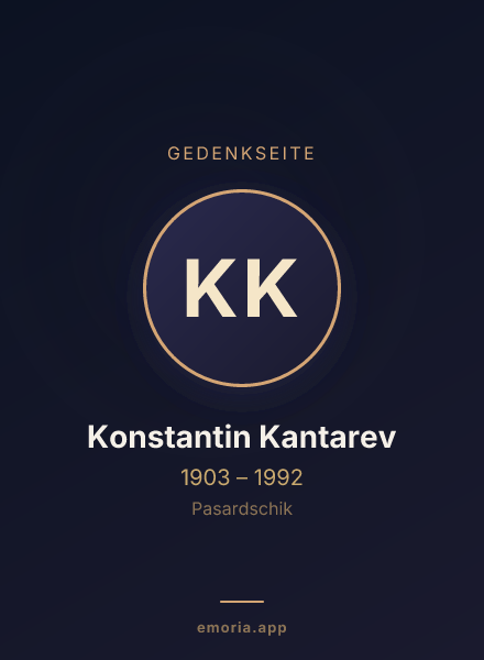 Gedenkportrait von Konstantin Kantarev