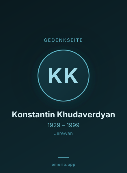 Gedenkportrait von Konstantin Khudaverdyan