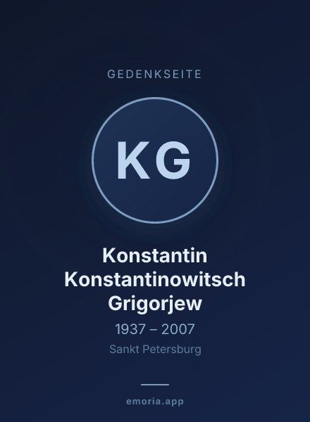 Gedenkportrait von Konstantin Konstantinowitsch Grigorjew
