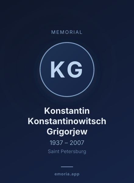 Memorial portrait of Konstantin Konstantinowitsch Grigorjew