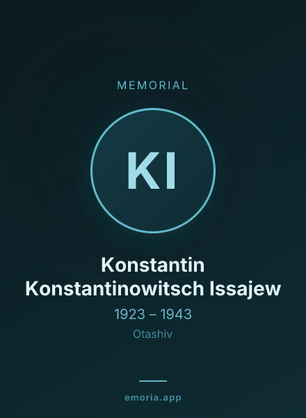 Memorial portrait of Konstantin Konstantinowitsch Issajew