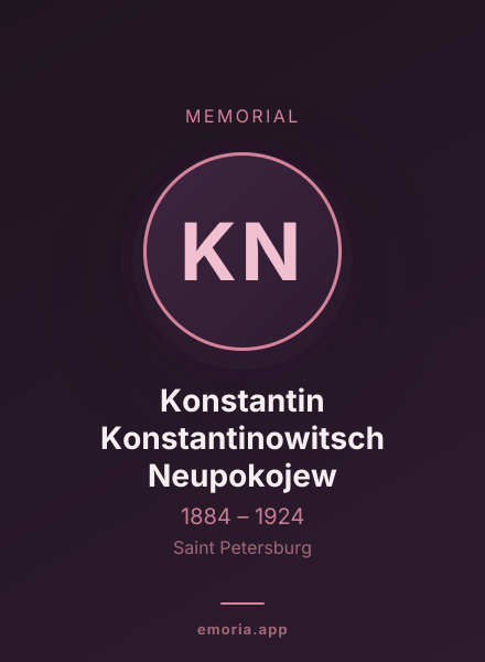 Memorial portrait of Konstantin Konstantinowitsch Neupokojew