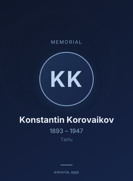 Memorial portrait of Konstantin Korovaikov