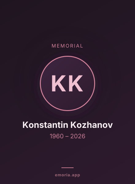 Memorial portrait of Konstantin Kozhanov