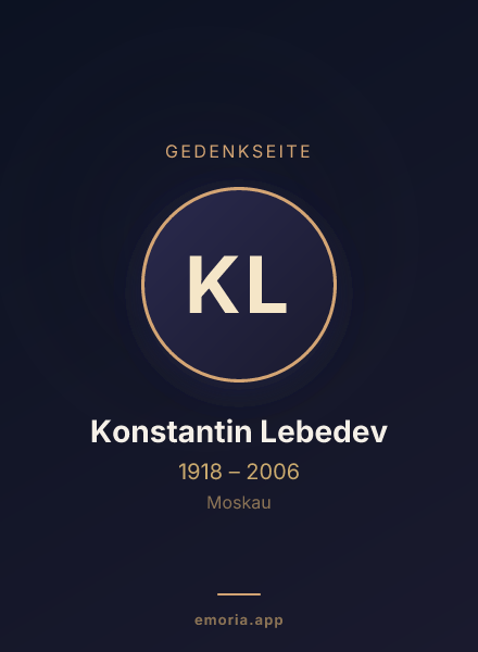 Gedenkportrait von Konstantin Lebedev