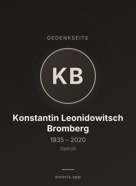 Gedenkportrait von Konstantin Leonidowitsch Bromberg