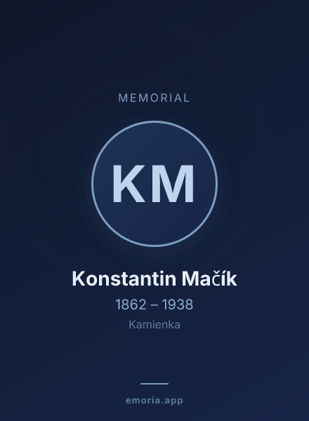 Memorial portrait of Konstantin Mačík