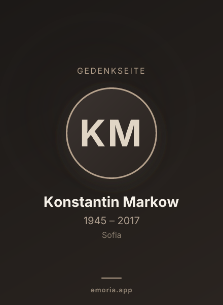 Gedenkportrait von Konstantin Markow