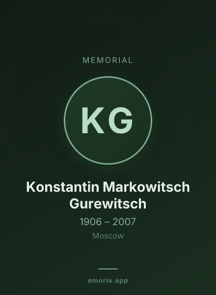 Memorial portrait of Konstantin Markowitsch Gurewitsch