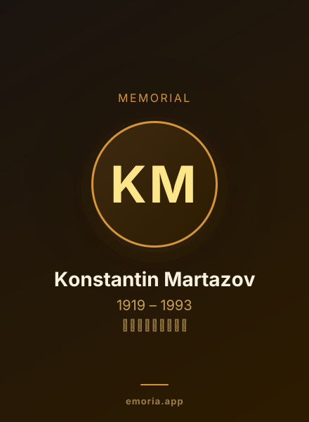 Memorial portrait of Konstantin Martazov