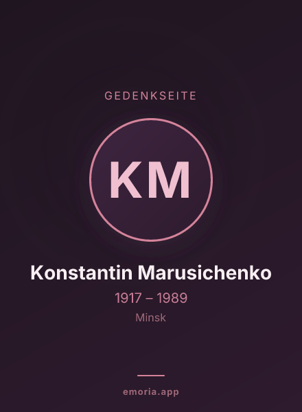 Gedenkportrait von Konstantin Marusichenko