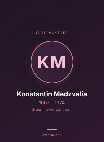 Gedenkportrait von Konstantin Medzvelia