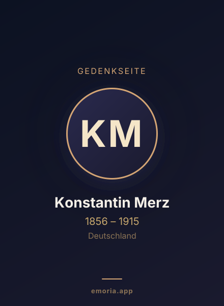 Gedenkportrait von Konstantin Merz