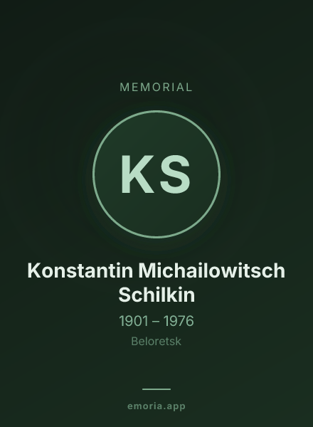 Memorial portrait of Konstantin Michailowitsch Schilkin